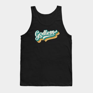 Godless colorful retro design Tank Top